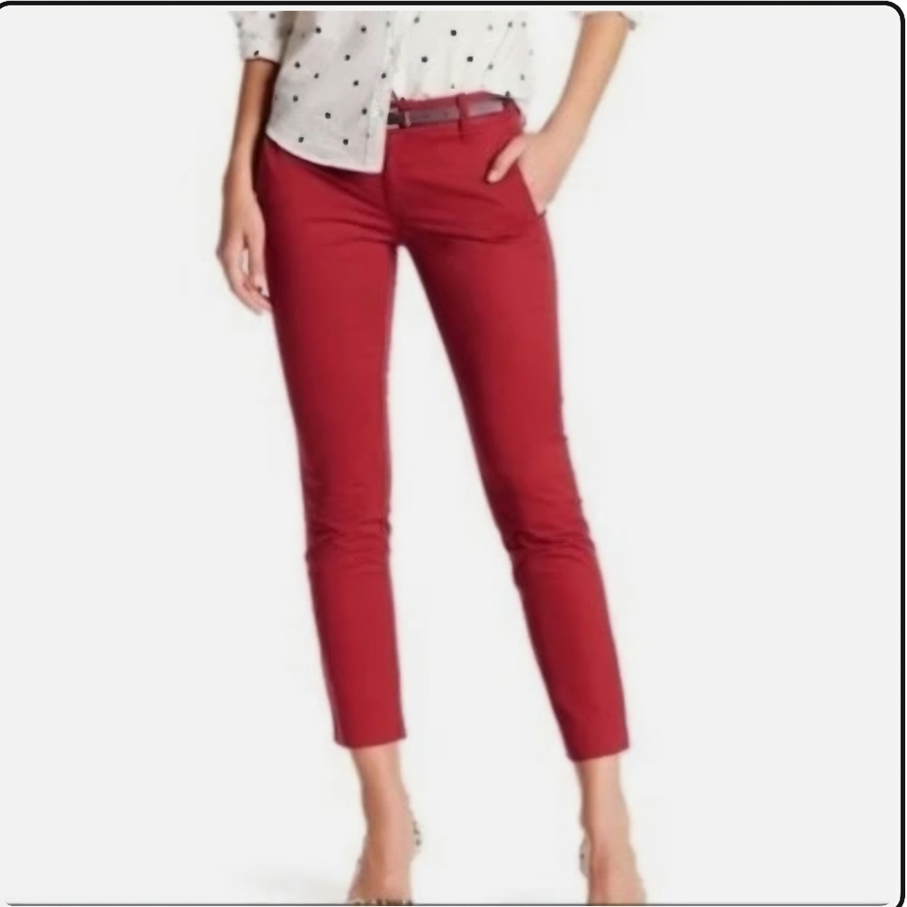 J. Crew Frankie Red Chino Pants Women's Size 8